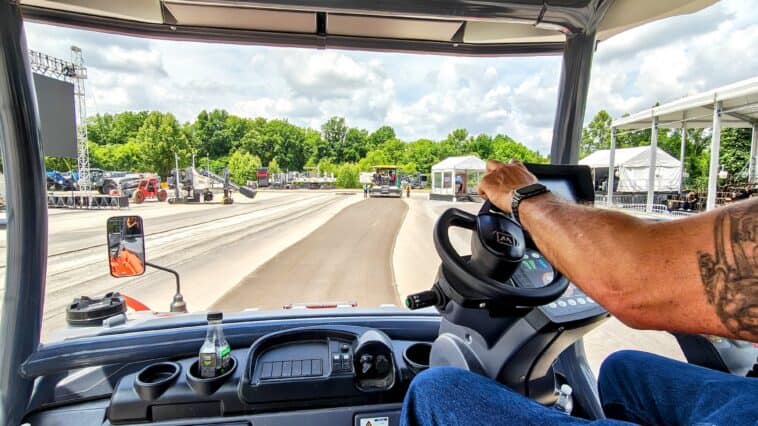 A look inside the connected machines quietly rebuilding America's roads - milling, paving, and compaction, all talking to each other in real time. ©Image Credit: GEEKSPIN