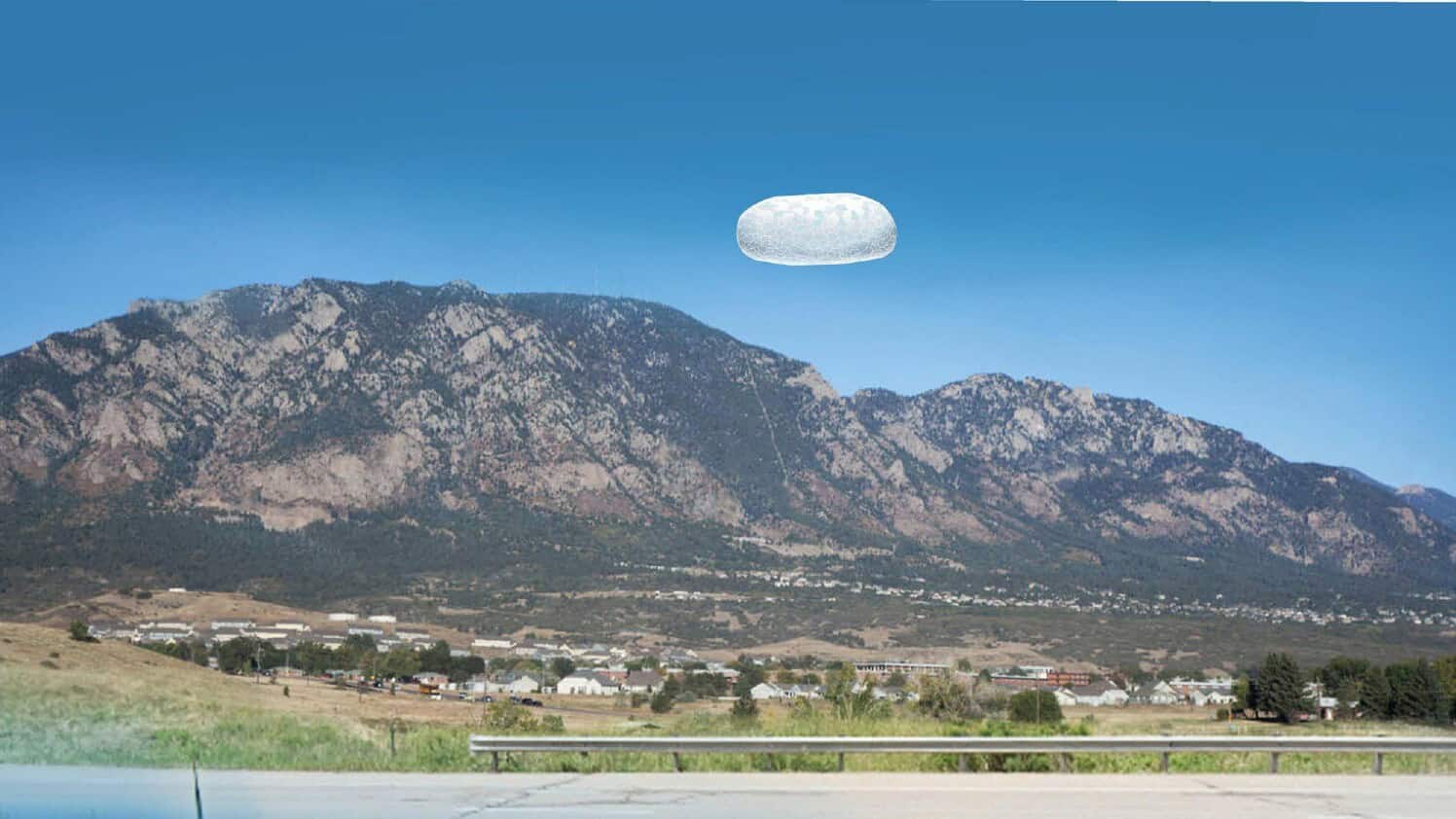 Artistic interpretation of a 2022 unresolved UAP sighting near Colorado Springs, Colorado from the latest Department of War PURSUE release | ©Image Credit: U.S. Department of War / war.gov