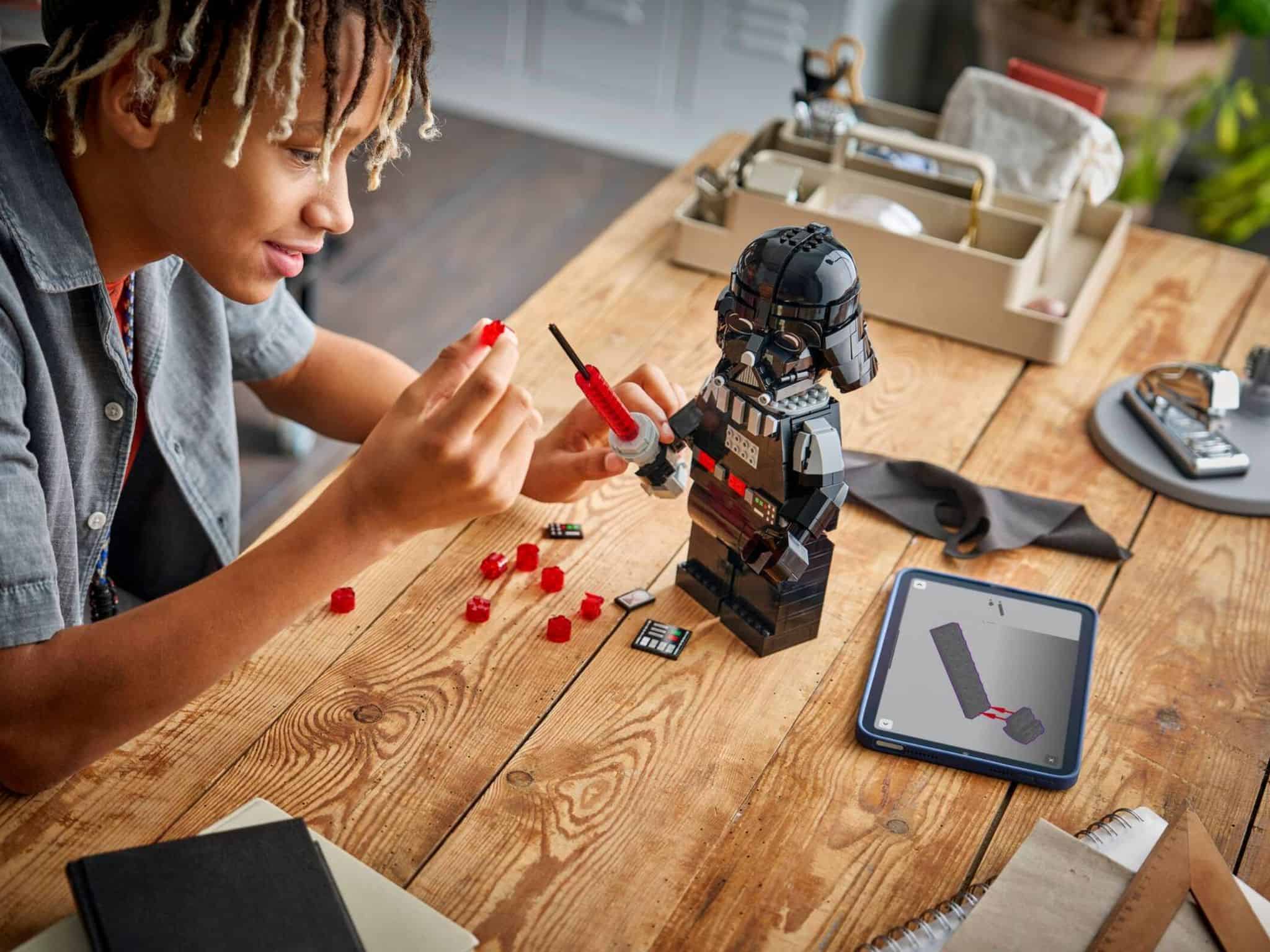 LEGO Star Wars Up-Scaled Darth Vader™ Minifigure Build ©Image Credit: LEGO