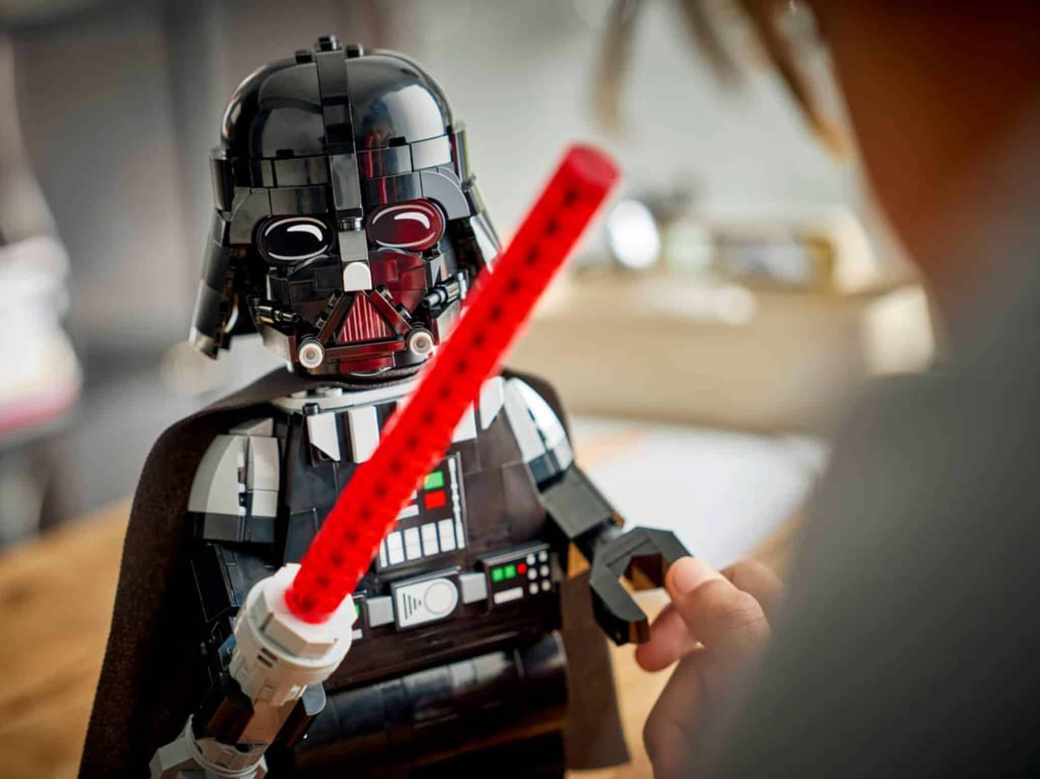 LEGO Star Wars Up-Scaled Darth Vader™ Minifigure Upclose ©Image Credit: LEGO