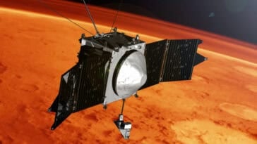MAVEN lost contact with Earth after passing behind Mars, ending a groundbreaking planetary science mission. | ©Image Credit: NASA