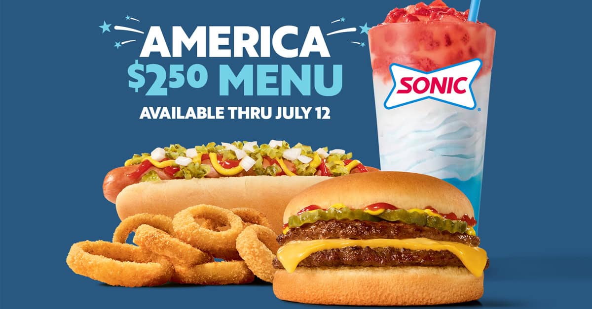 Sonic celebrates America’s 250th with a summer menu packed with nostalgia and value. | ©Image Credit: Sonic