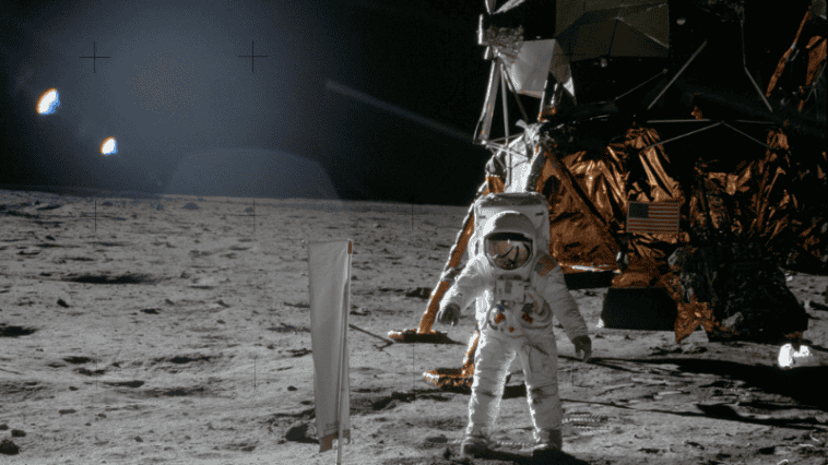 Apollo 11 astronaut Buzz Aldrin on the Moon, with the Lunar Module in the background | ©Image Credit: NASA, AS11-40-5873