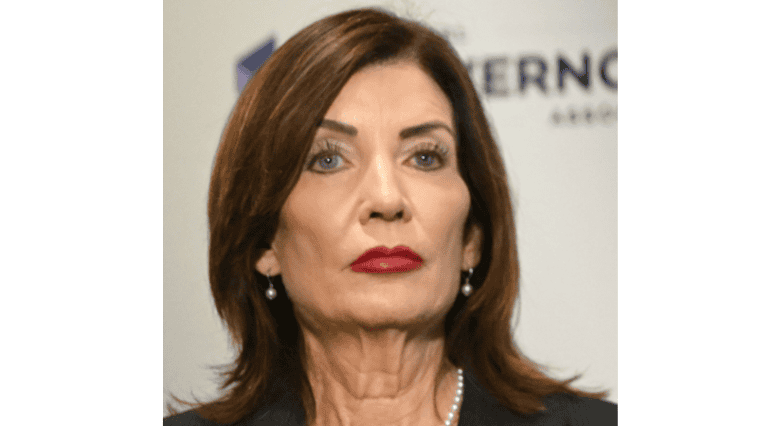 New York Governor Kathy Hochul, who recently signed the state's landmark transparency bill targeting unlabeled "synthetic performers" in commercials | Maryland GovPics via Wikimedia Commons / CC BY 4.0