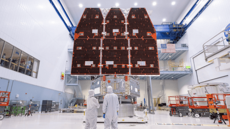 NASA telescope will scan 100 million stars for planets 1 The fully assembled Nancy Grace Roman Space Telescope in its cleanroom at NASA Goddard, ahead of its August 2026 launch | ©Image Credit: NASA/Jolearra Tshiteya