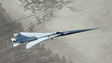 NASA’s X-59 Quiet Supersonic Technology Demonstrator in flight | NASA Armstrong Flight Research Center / NASA/Carla Thomas