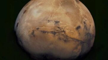 A new discovery of garnet inside the Martian meteorite NWA 8171 is revealing unexpected details about the red planet’s ancient geology | ©Image Credit: NASA/JPL