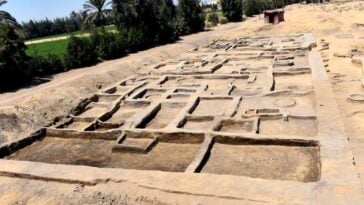 Excavated residential complex at Tell el-Koua, Ismailia Governorate, dating to the Second Intermediate | ©Image Credit: Ministry of Tourism and Antiquities