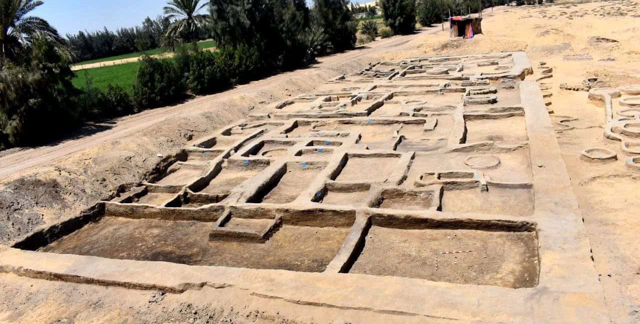 Excavated residential complex at Tell el-Koua, Ismailia Governorate, dating to the Second Intermediate | ©Image Credit: Ministry of Tourism and Antiquities