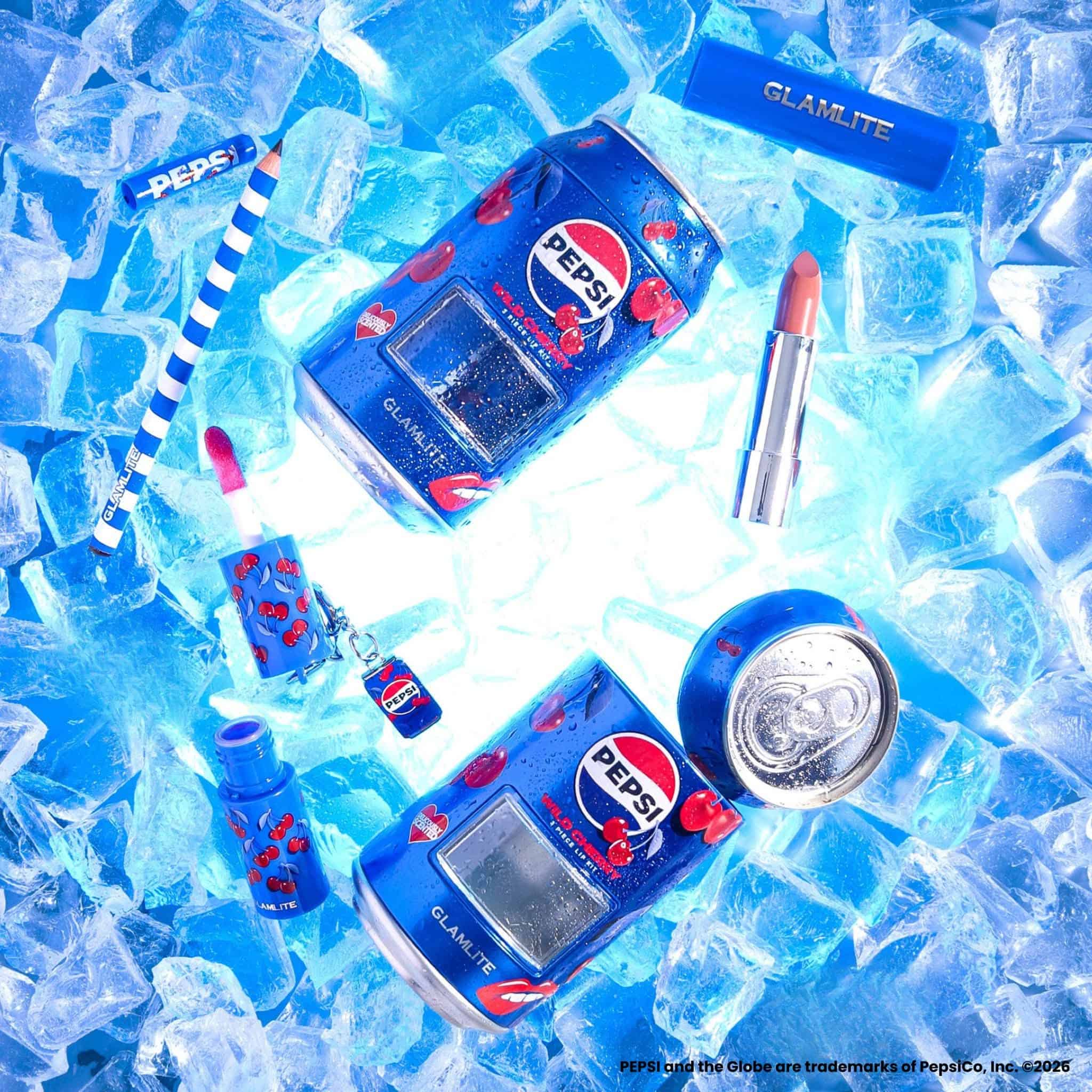 Pepsi launches body wash line that smells like soda 3 The Pepsi Wild Cherry Lip Kit is a 3-piece kit lip liner infused with an authentic Wild Cherry scent. ©Image Credit: Facebook / Glamlite