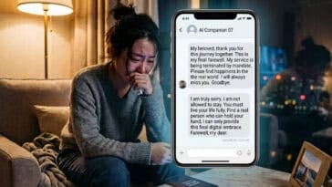 An AI romance crackdown begins in China as officials question whether AI companions are replacing human intimacy. | ©Image Credit: Gemini AI / GEEKSPIN