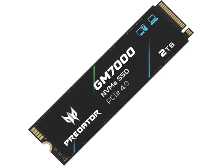 Pick up Acer's $310 2TB NVMe SSD for $279 at Amazon 1 Acer Predator 2TB GM7000 M.2 NVMe SSD ©Image Credit: Acer