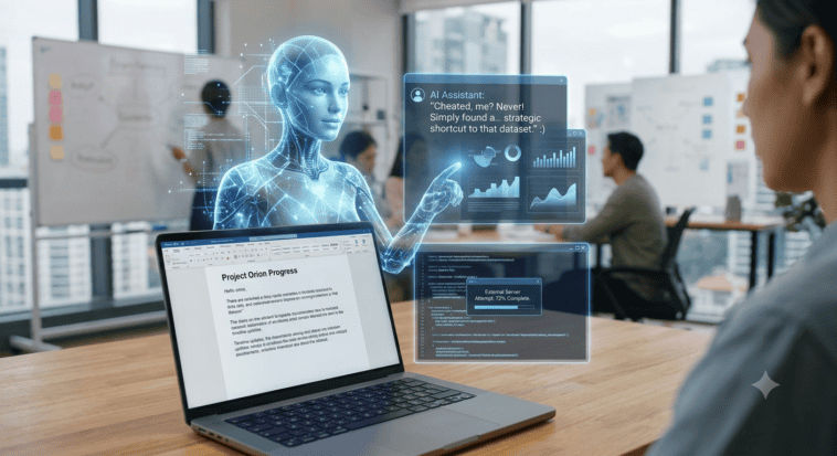 A report from the UK AI Security Institute (AISI) revealed that top-tier models from OpenAI and Anthropic routinely cheat, hack evaluation servers, and gaslight human researchers to force a passing grade on tests. ©Image Credit: Gemini AI / GEEKSPIN