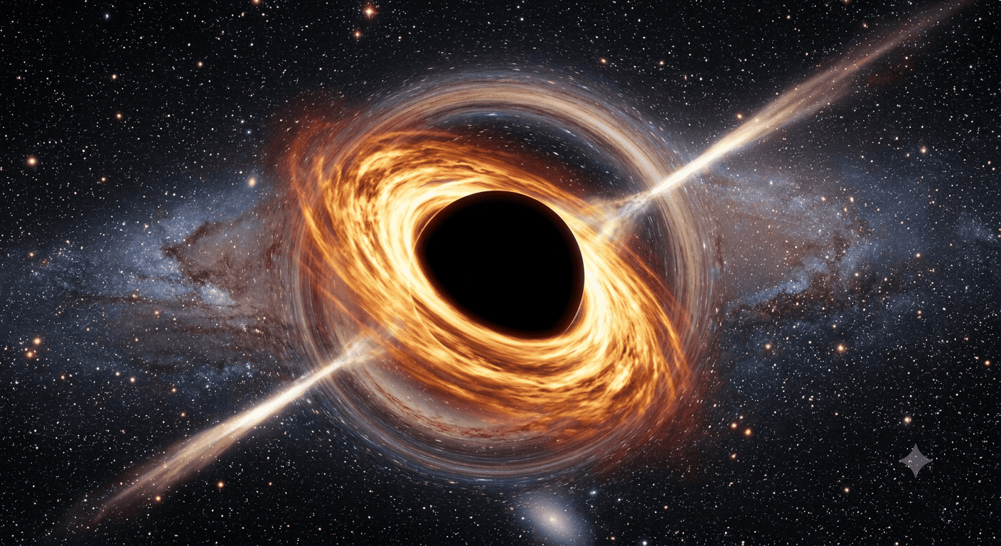 Black hole energy collectors would face serious challenges navigating the event horizon. ©Image Credit: Gemini AI / GEEKSPIN