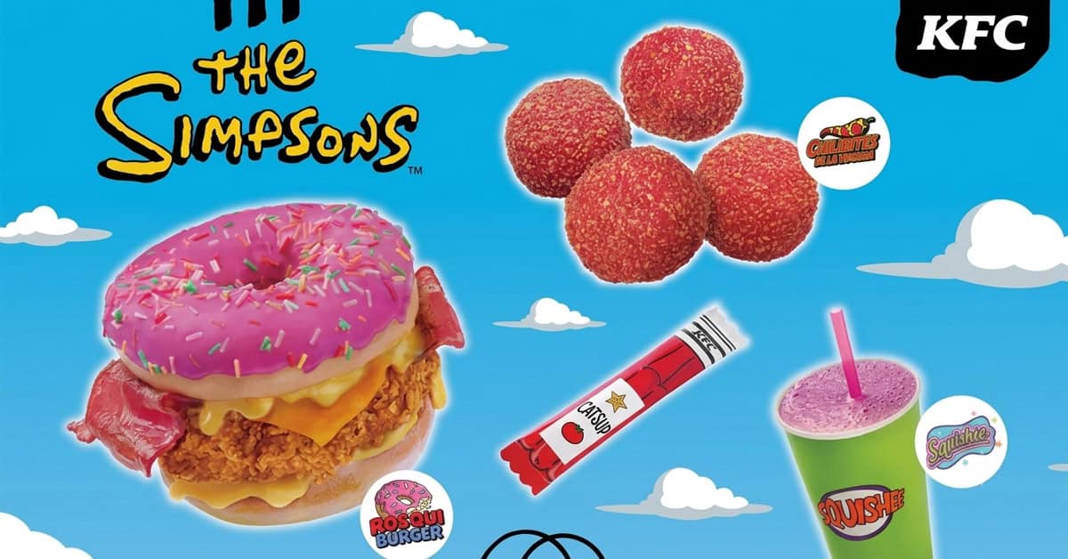 KFC brings Springfield flavors to life with a colorful menu inspired by Homer's favorite snacks and classic Simpsons moments. | ©Image Credit: KFC