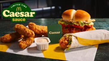 McDonald’s new limited-time Caesar sauce brings a garlicky parmesan twist to fan-favorite chicken items. | ©Image Credit: McDonald's