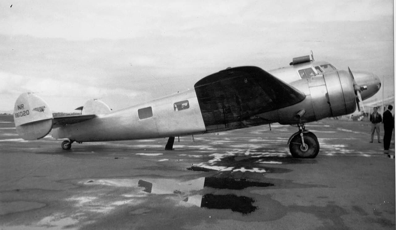 Amelia Earhart’s Lockheed 10-E Electra (NR16020), the aircraft she and navigator Fred Noonan flew on their ill-fated 1937 round-the-world attempt | Image Credit: Wikimedia Commons / Bill Larkins