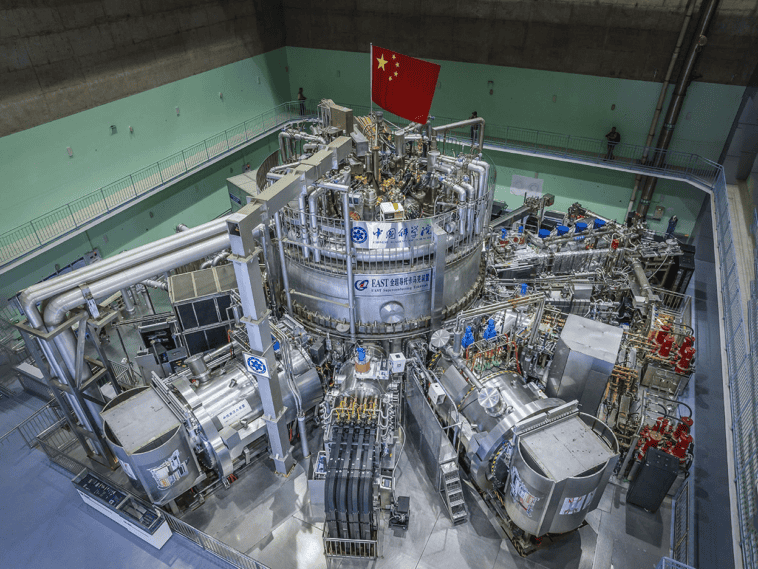 China built an artificial sun using a 582-ton magnet 1 China’s 582-ton superconducting magnet is designed to help contain plasma hotter than the Sun’s core | ©Image Credit: Institute of Plasma Physics at Hefei Institutes of Physical Science, Chinese Academy of Sciences