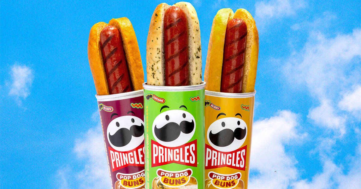 Pringles gives cookouts a makeover with potato-based Pop Dog Buns inspired by the brand’s most famous chip flavors. | ©Image Credit: Pringles