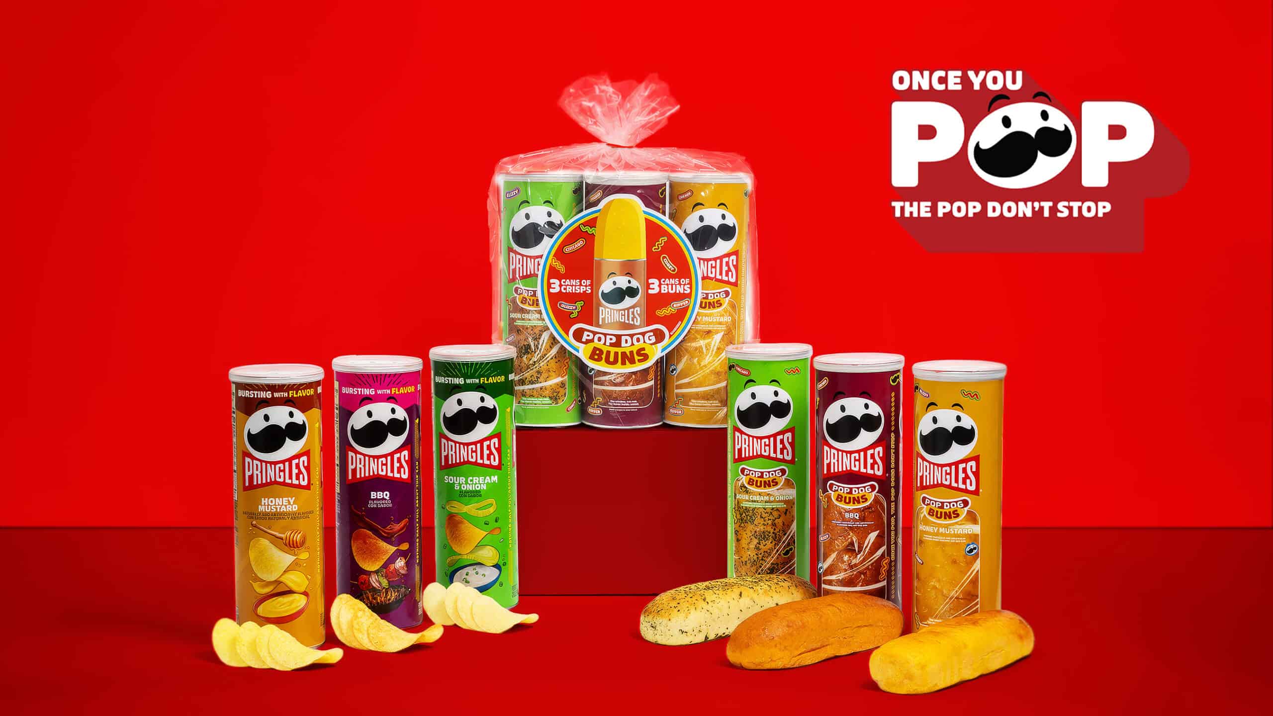 Ready for a glizzy glow-up? These flavor-packed Pringles buns are dropping online for free with a crisp 3-pack. | ©Image Credit: Pringles