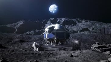 A rendering of the European Space Agency’s Argonaut lunar lander concept on the Moon | ©Image Credit: ESA