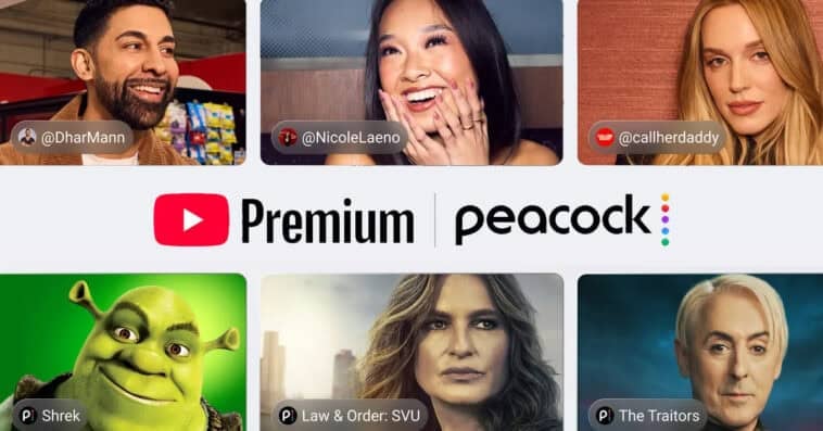 YouTube Premium subscribers are getting Peacock Premium access, combining creator-made videos, movies, TV shows, and sports in one package. | ©Image Credit: YouTube