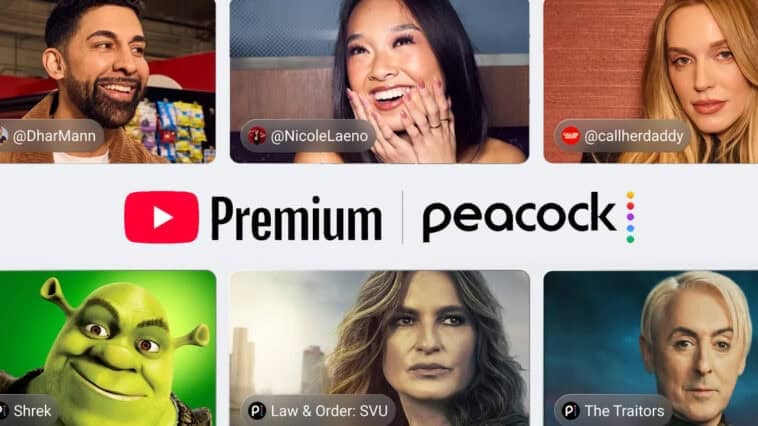 YouTube Premium subscribers are getting Peacock Premium access, combining creator-made videos, movies, TV shows, and sports in one package. | ©Image Credit: YouTube