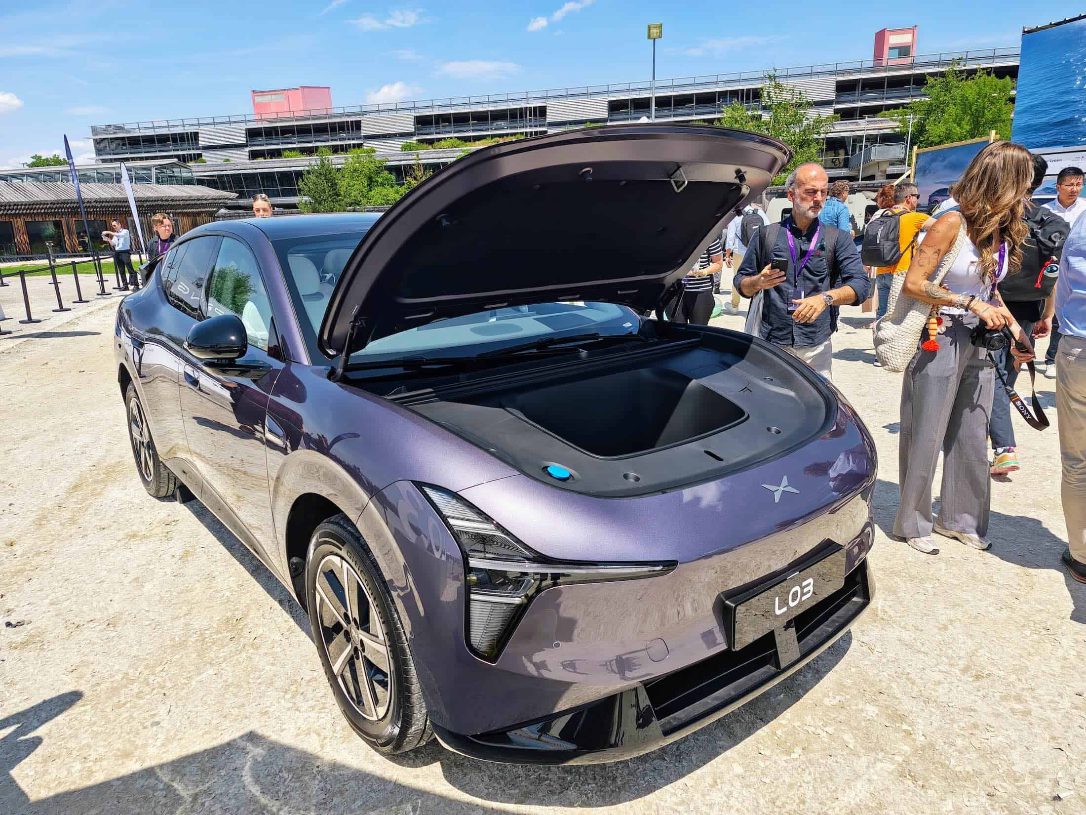 XPENG unveils new L03 EV, flying cars, and humanoid robots 3 The rear-wheel-drive XPENG L03 features a generous 102-liter frunk, providing plenty of extra room for charging cables, daypacks, or travel gear. © Image Credit: GEEKSPIN
