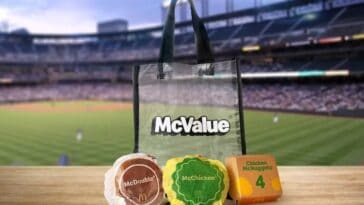 McDonald’s MVP Tote, the ballpark food hack, packed with a McChicken, McDouble, and 4-piece McNuggets | ©Image Credit: McDonald’s