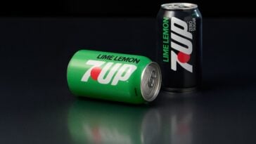 The redesigned 7Up packaging features a vertical logo and bolder color scheme | ©Image Credit: 7 Up, Cully Wright