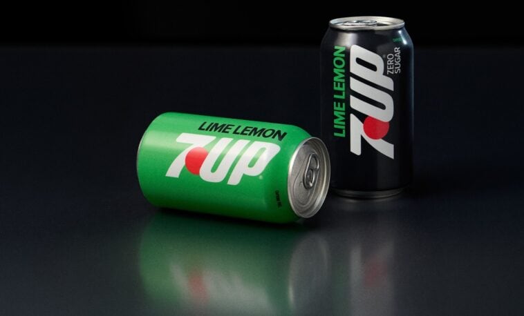 7Up changes its iconic recipe for first time in 15 years 1 The redesigned 7Up packaging features a vertical logo and bolder color scheme | ©Image Credit: 7 Up, Cully Wright