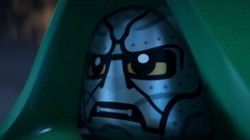 Robert Downey Jr.'s Doctor Doom gets a brick-style makeover in LEGO's shot-for-shot recreation of the Avengers: Doomsday trailer. | ©Image Credit: Marvel Entertainment / YouTube