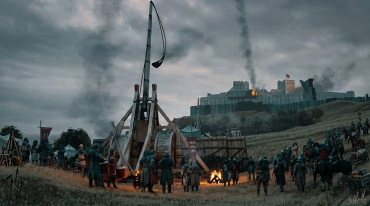 Researchers say a medieval skeleton in England may be the first known human victim of a giant catapult | ©Image Credit: Historic Environment Scotland