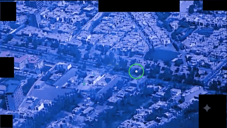 A metallic orb flies directly over neighborhoods without any visible means of propulsion, maintaining a high-speed horizontal trajectory. ©Image Credit: Pentagon