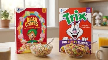 Lucky Charms and Trix are now made without certified colors as General Mills completes its dye-free cereal transition. | ©Image Credit: General Mills