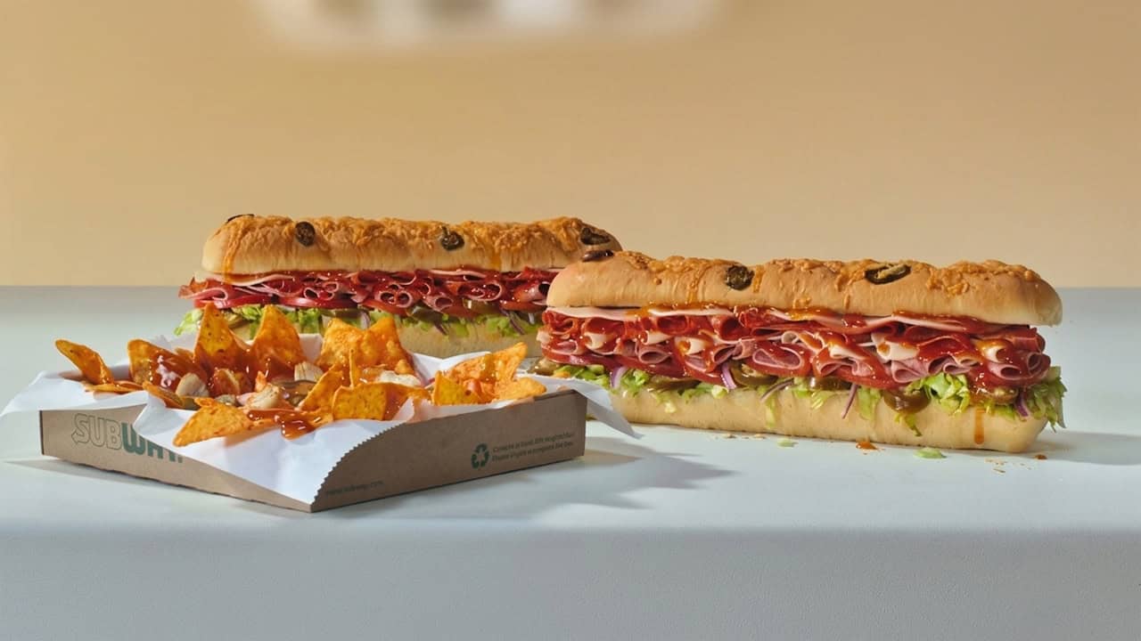 Subway's Hot Honey comeback includes Doritos-loaded nachos, two new sandwiches and a limited-time Kiwi Strawberry Propel drink. | ©Image Credit: Subway