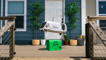 Uber Eats plans 1 million daily drone deliveries by 2029 | ©Image Credit: NUS zipline.com