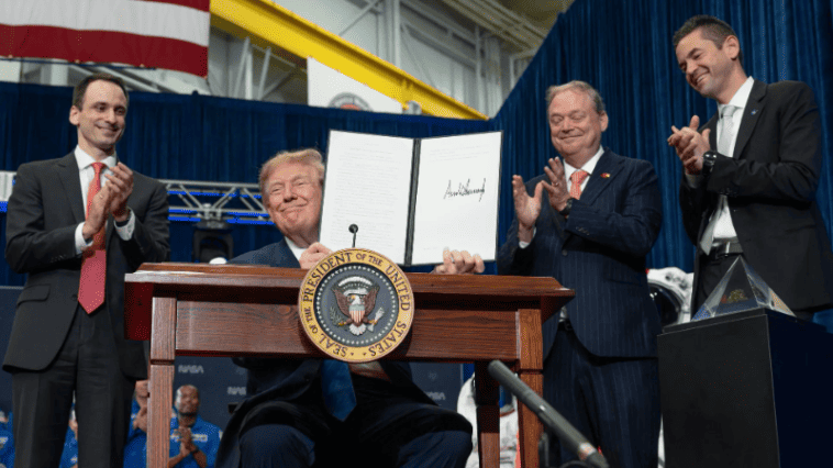 Trump orders NASA to build America’s first Space Academy 1 Trump signed an executive order creating the first US Space Academy to train future space workers | ©Image Credit: NASA
