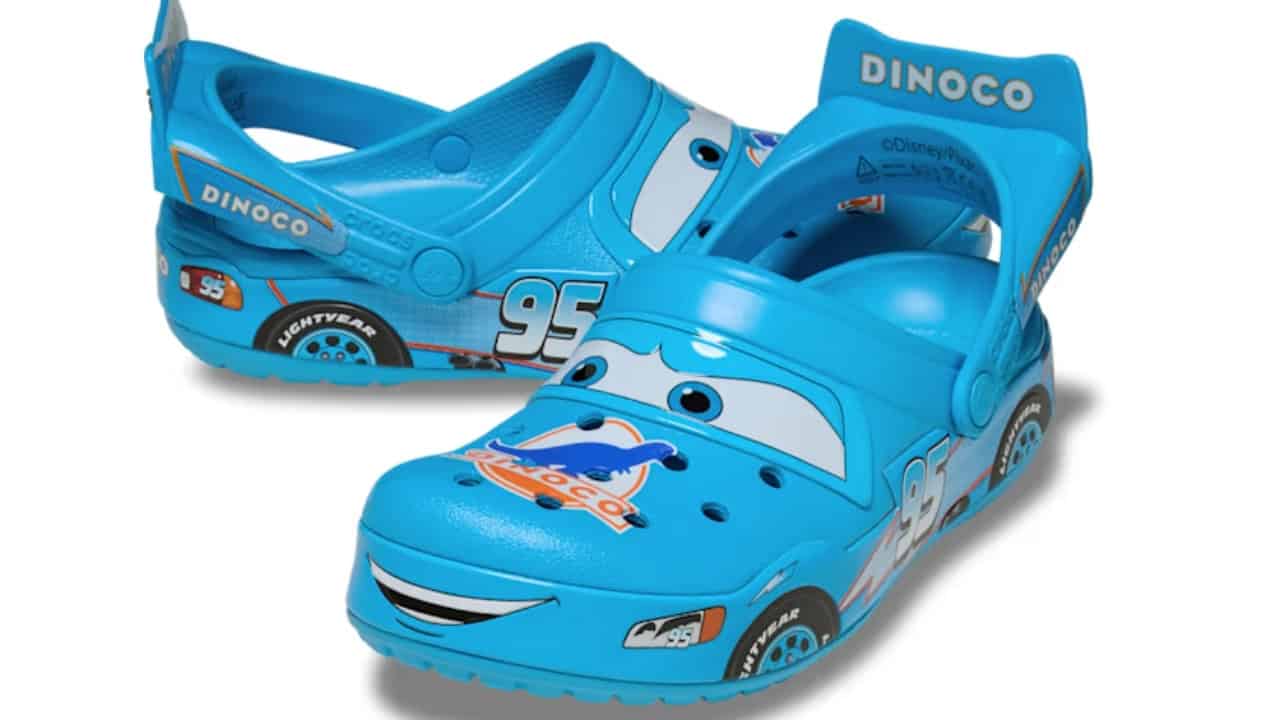 Crocs Disney and Pixar Lightning McQueen Dinoco Crocband Clog ©Image Credit: Crocs