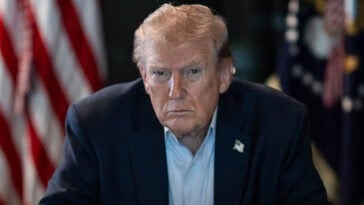Trump dismisses warnings about AI risks as a “hoax” while tech leaders call for stronger guardrails and lawmakers debate new safeguards. | ©Image Credit: Donald J. Trump / Facebook