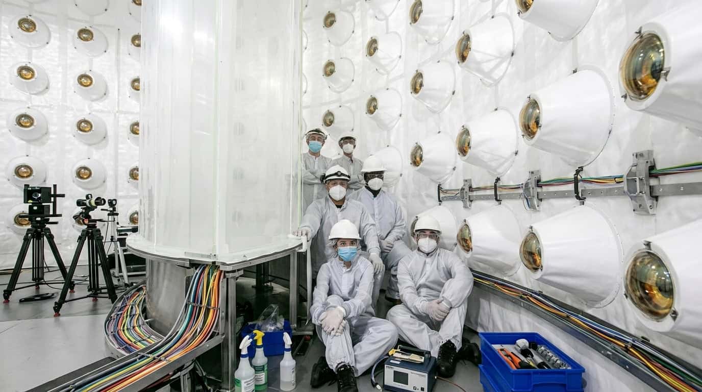Physicists and researchers from international institutions, including the University of Bristol, collaborated to analyze complex data from the subterranean LUX-ZEPLIN detector. ©Image Credit: Matthew Kapust / Sanford Underground Research Facility