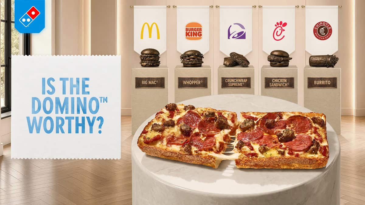 Domino's will give free pizza to anyone who spends money on a competitor's food first, up to $1 million total | ©Image Credit: Domino's