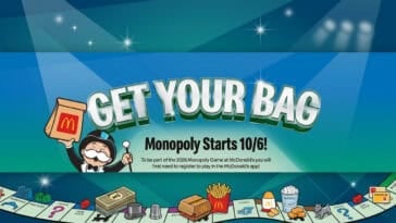 McDonald's Monopoly is back starting Oct 6! Peel game pieces on packaging and scan them in the app to claim rewards. | ©Image Credit: McDonald's