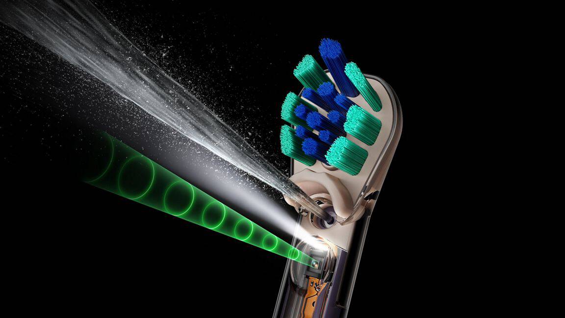 Dyson unveils a $499 AI toothbrush with a built-in camera 2 Dyson CameraJet’s AI scans for gaps between your teeth—the places where plaque can build up—and can trigger a targeted liquid jet within 100 milliseconds of spotting one. ©Image Credit: Dyson
