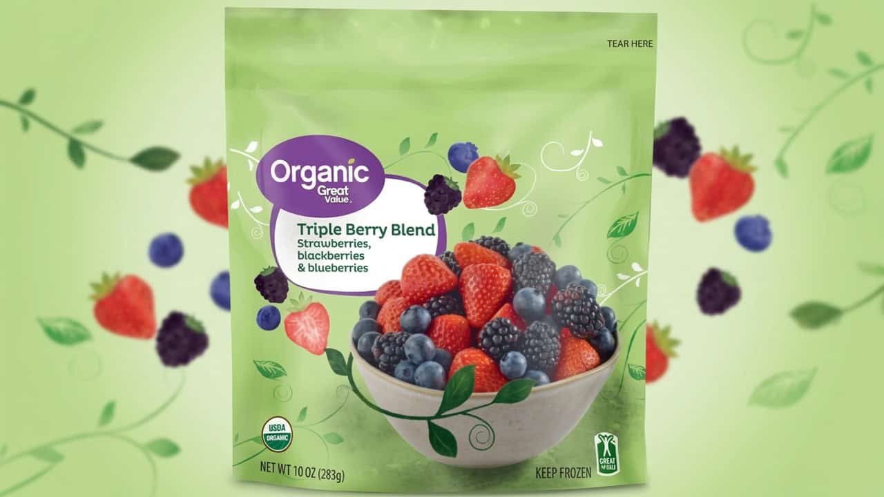 Bought frozen berries at Walmart? The FDA warning involves one lot of Great Value Organic Triple Berry Blend. | ©Image Credit: Walmart