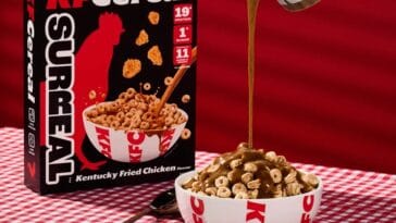 KFC launches a chicken-flavored cereal meant to be eaten with gravy instead of milk | ©Image Credit: KFC UK