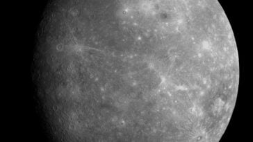 Updated planetary models show Mercury has lost 30% more diameter than previously thought, hidden beneath billions of years of asteroid impact debris. ©Image Credit: NASA