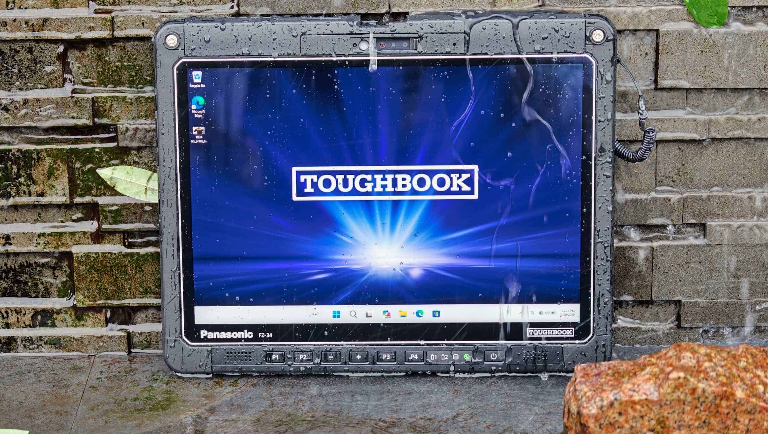 Panasonic's rugged TOUGHBOOK undergoes water-resistance testing, engineered to withstand extreme field conditions and heavy moisture. ©Image Credit: GEEKSPIN