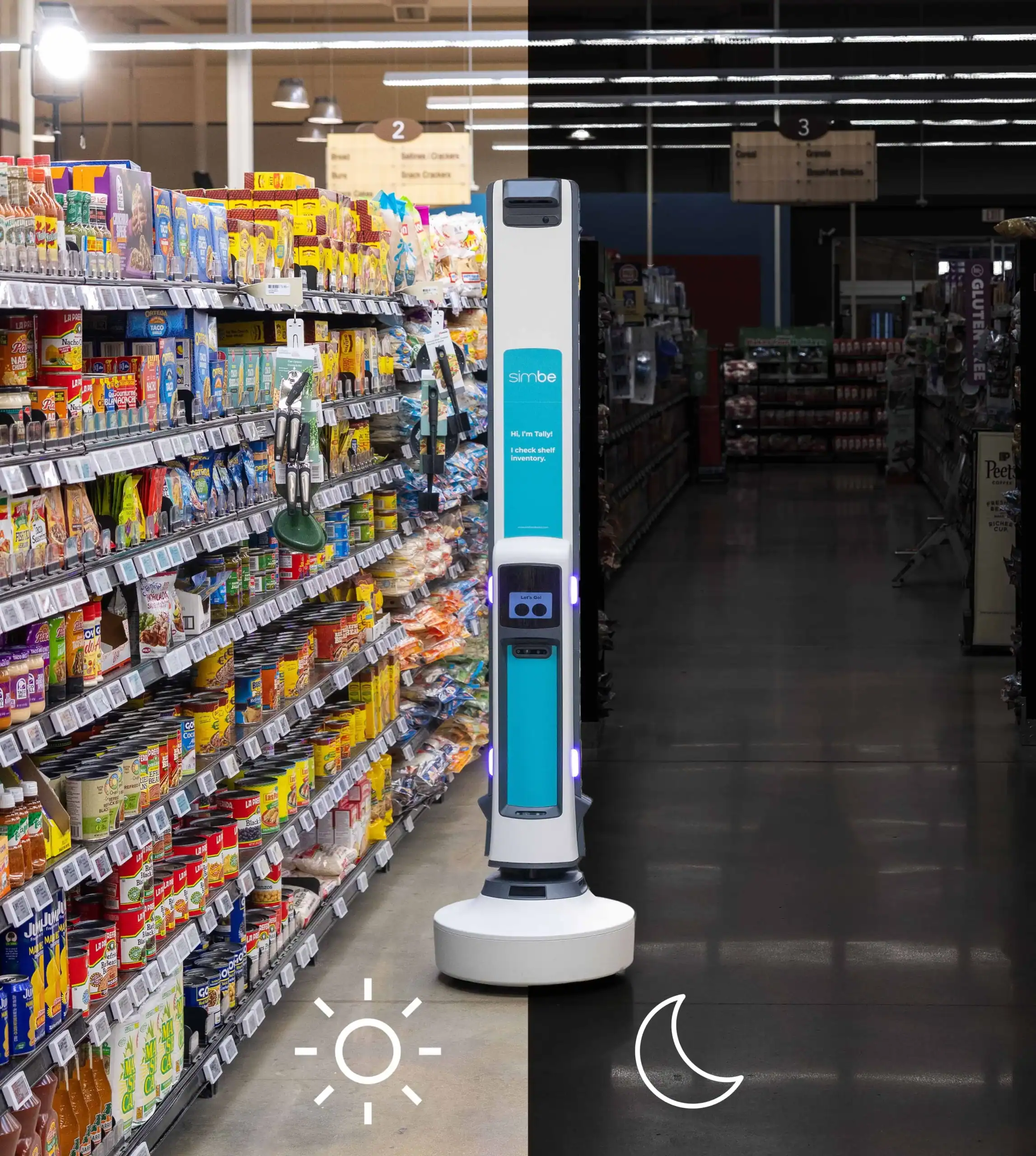Kroger is clearly headed towards more automation, more data and fewer humans doing certain repetitive jobs. | ©Image Credit: Simbe Robotics