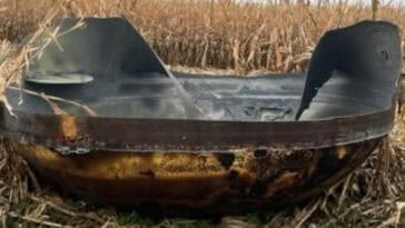 A rural Minnesota cornfield became the unlikely landing site for suspected Chinese space debris | ©Image Credit: Facebook / Stevens County Sheriff's Office  